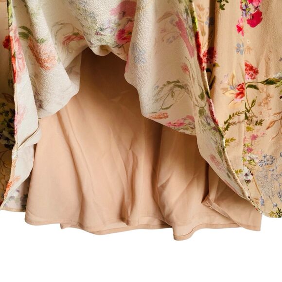 Marella Midi Floral Dress 10 Multicolor Pleated Long Sleeve Romantic Dreamy - Picture 4 of 11